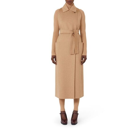 Max Mara Women Sleeveless Camel Coat - Picture 2 of 5